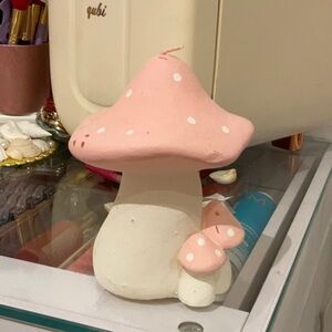 Pink and White Mushroom Decor